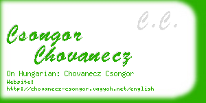 csongor chovanecz business card